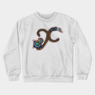 Letter X Manicule W 14C Maastricht Psalter parody Crewneck Sweatshirt